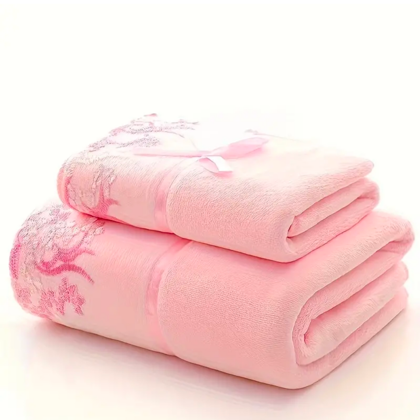 Super Soft Lace Embroidery Towel Set